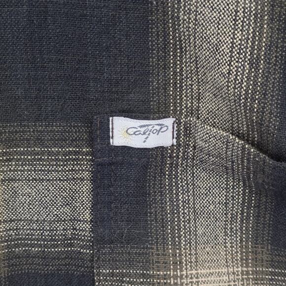 Vintage Caltop Shirt Mens XL Black Brown Plaid Chicano Lowrider Made In USA - Picture 3 of 7